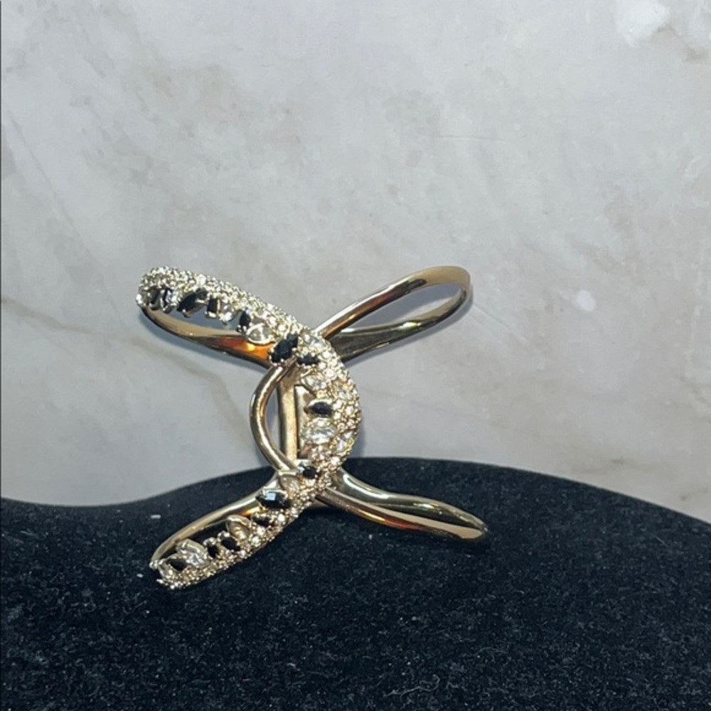 Alexis Bittar Miss Havisham Jagged Marquis Overlapping Hinge Cuff $345